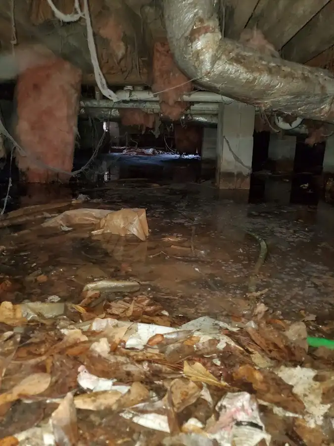 Crawl space flood assessment for Commercial Water Damage Restoration in Nazareth