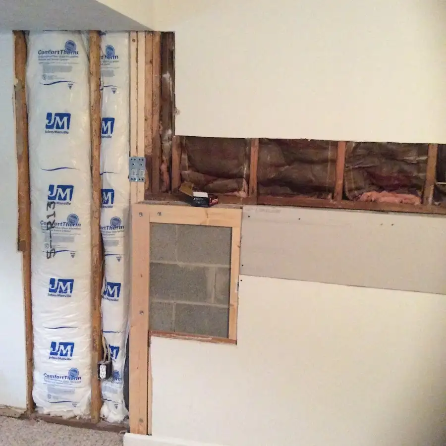 Wall insulation replacement during Contents Cleaning & Restoration in Nazareth